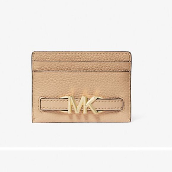 Michael Kors Handbags - Michaels Kors Reed Large Pebbled Leather Card Case/Camel